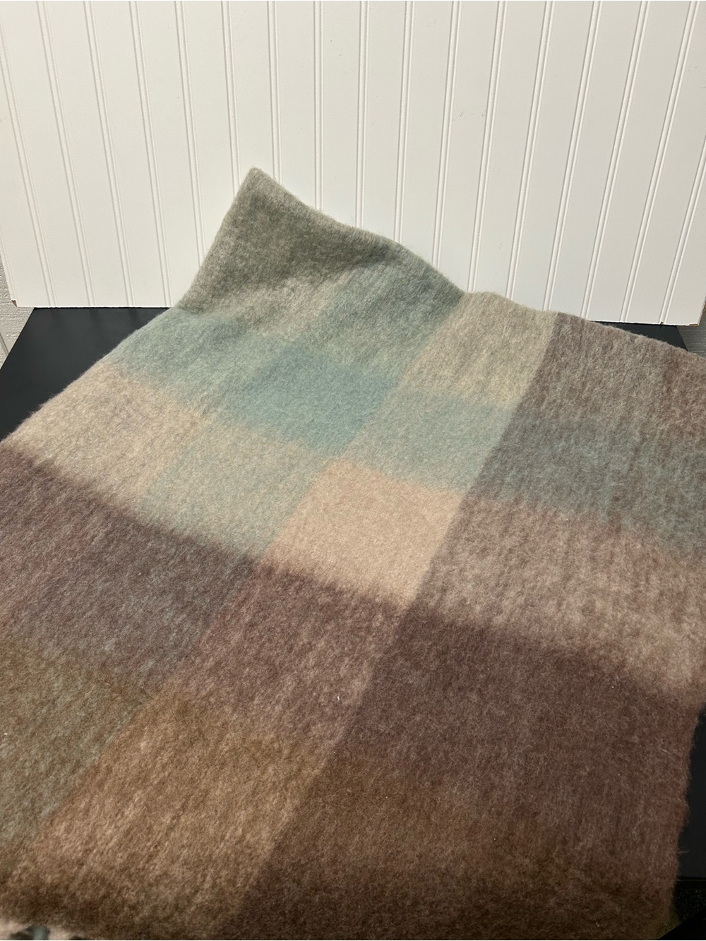 West Elm faux mohair ombré throw
